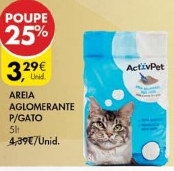 Pingo Doce Areia Aglomerante P/Gato 5lt promoção