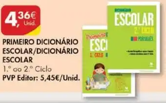 Pingo Doce Primeiro Dicionário Escolar/Dicionário Escolar promoção