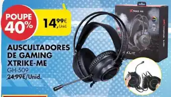 Auscultadores de Gaming Xtrike-me