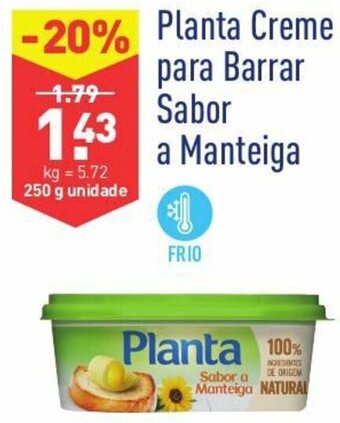 ALDI Planta Creme para Barrar Sabor a Manteiga 250g promoção
