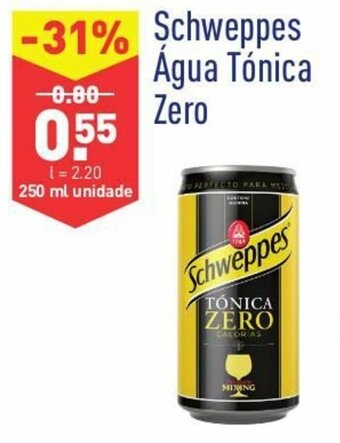 ALDI Schweppes Água Tónica Zero 250ml promoção
