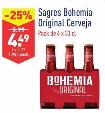 Sagres Bohemia Original Cerveja 6x33cl