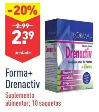 ALDI Forma+ Drenactiv 10 Saquetas promoção