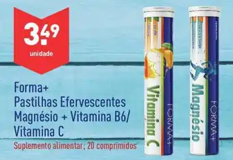 ALDI Forma+Pastilhas Efervescentes Magnésio+Vitamina B6/Vitamina C promoção