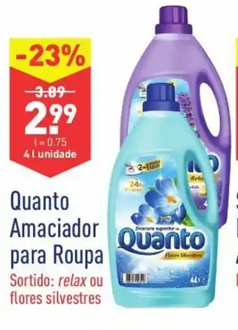 ALDI Quanto Amaciador para Roupa 4L promoção