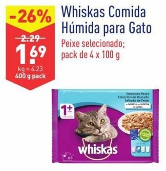 ALDI Whiskas Comida Húmida para Gato 400g promoção