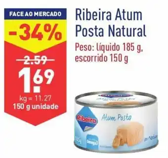 ALDI Ribeira Atum Posta Natural 150g promoção