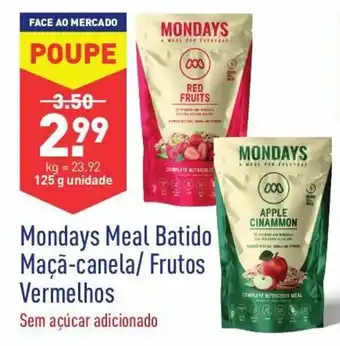 ALDI Mondays Meal Batido Maçã-canela/Frutos Vermelhos 125g promoção