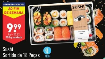 ALDI Sushi Sortido de 18 Pecas 390g promoção