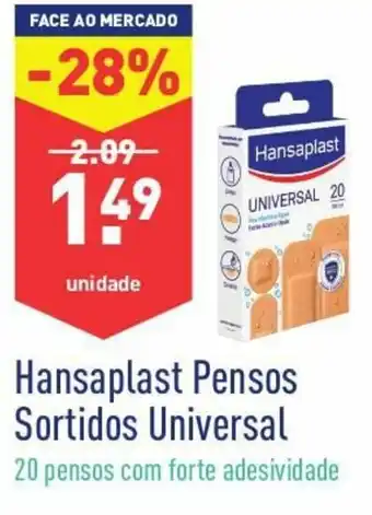 ALDI Hansaplast Pensos Sortidos Universal 20 Pensos promoção