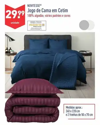 ALDI Novitesse Jogo de Cama em Cetim 240x220cm promoção