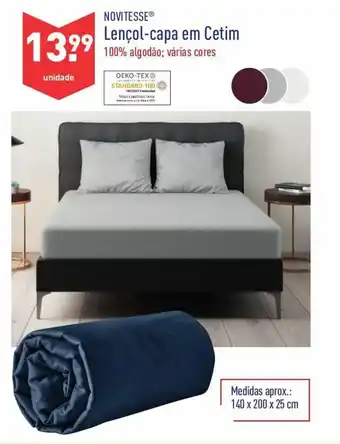ALDI Novitesse Lenco-capa em Cetim 140x200x25cm promoção