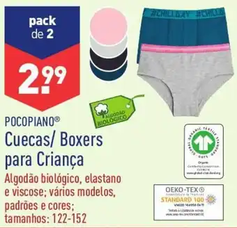 ALDI Pocopiano Cuecas/Boxers para Criança 122-152 promoção