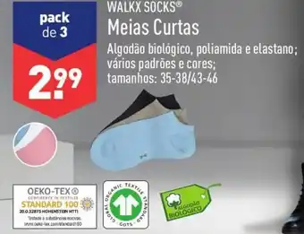 Walkx Socks Meias Curtas 35/38-43/46