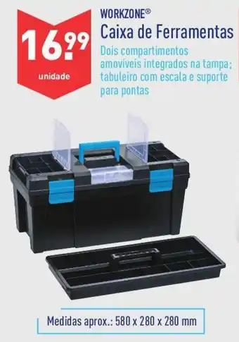 ALDI Workzone Caixa de Ferramentas 580x280x280mm promoção
