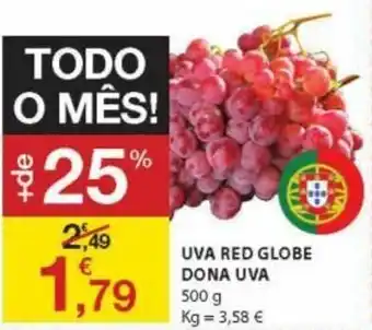 E.Leclerc UVA Red Globe Dona UVA 500g promoção