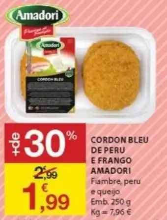 E.Leclerc Cordon Bleu de Peru e Frango Amadori 250g promoção