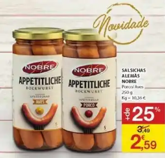 E.Leclerc Salsichas Alemãs Nobre 250g promoção