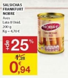 Salsichas Frankfurt Nobre 200g