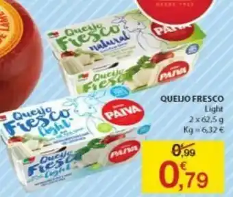 E.Leclerc Queijo Fresco Light 2x62.5g promoção