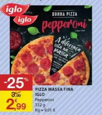 E.Leclerc Pizza Massa Fina Iglo 332g promoção