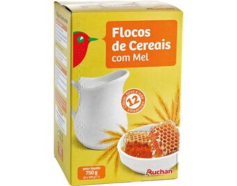 Flocos auchan cereais com mel 750g