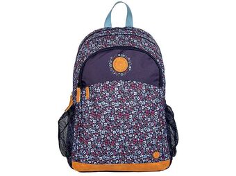 Auchan Mochila 2 compart auchan azul flores 44x12x29cm promoção
