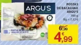 E.Leclerc Postas de Bacalhau Argu's 700g promoção