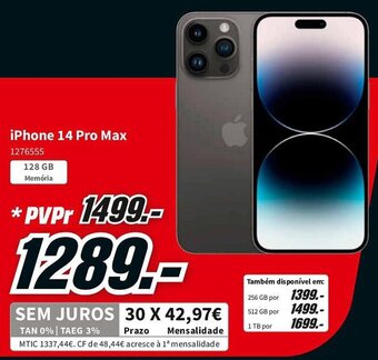 MediaMarkt iPhone 14 Pro Max promoção