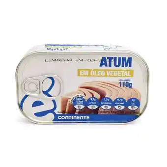Continente Atum em óleo vegetal promoção