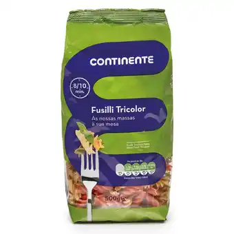 Continente Massa fusilli tricolor promoção