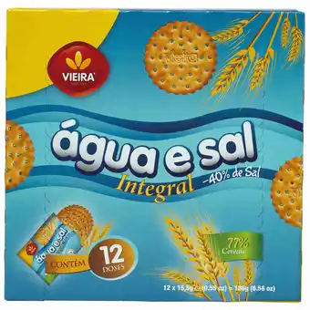 Bolachas de água e sal integrais