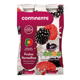 Continente Iogurte líquido frutos vermelhos promoção