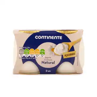 Continente Iogurte cremoso natural açúcarado promoção