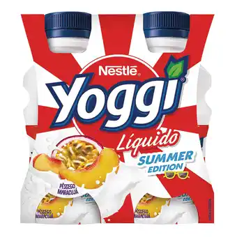 Continente Iogurte líquido pêssego e maracujá promoção