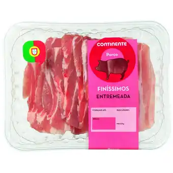Continente Entremeada de porco fatiada finíssima promoção