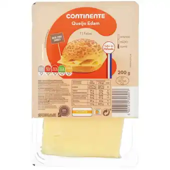 Continente Queijo edam fatiado promoção