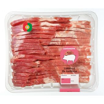 Continente Tirinhas da barriga de porco sem osso promoção