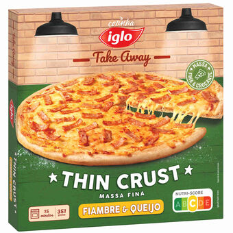 Continente Pizza massa fina fiambre e queijo promoção