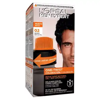 Continente Coloração homem temporária para cabelo men expert one twist 02 preto natural promoção