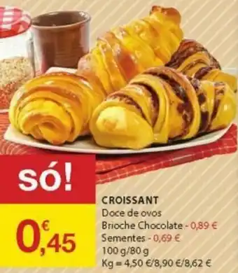 E.Leclerc Croissant 100g/80g promoção