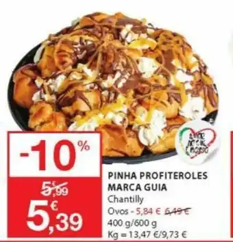 E.Leclerc Pinha Profiteroles Marca Guia 400g/600g promoção