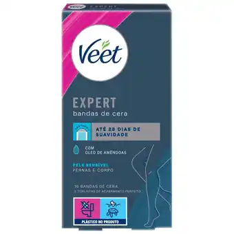 Continente Bandas depilatórias cera fria corpo expert pele sensível promoção