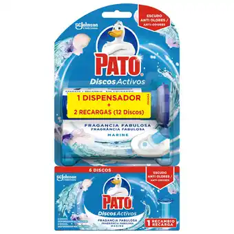 Continente Discos sanitários ativos dispensador + 2 recargas marinho promoção
