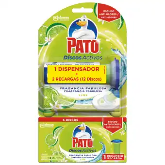 Continente Discos sanitários ativos dispensador + 2 recargas lima promoção
