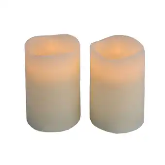 Continente Conjunto 2 pilares 12,5cm brancos led promoção