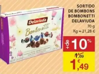 E.Leclerc Sortido de Bombons Bombonetti Delaviuda 70g promoção