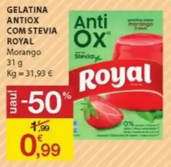 E.Leclerc Gelatina Antiox com Stevia Royal 31g promoção