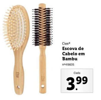 Lidl Cien Escova de Cabelo em Bambu promoção
