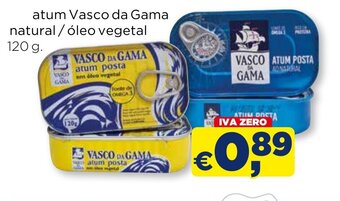 Bolama atum Vasco da Gama natural/óleo vegetal 120g promoção
